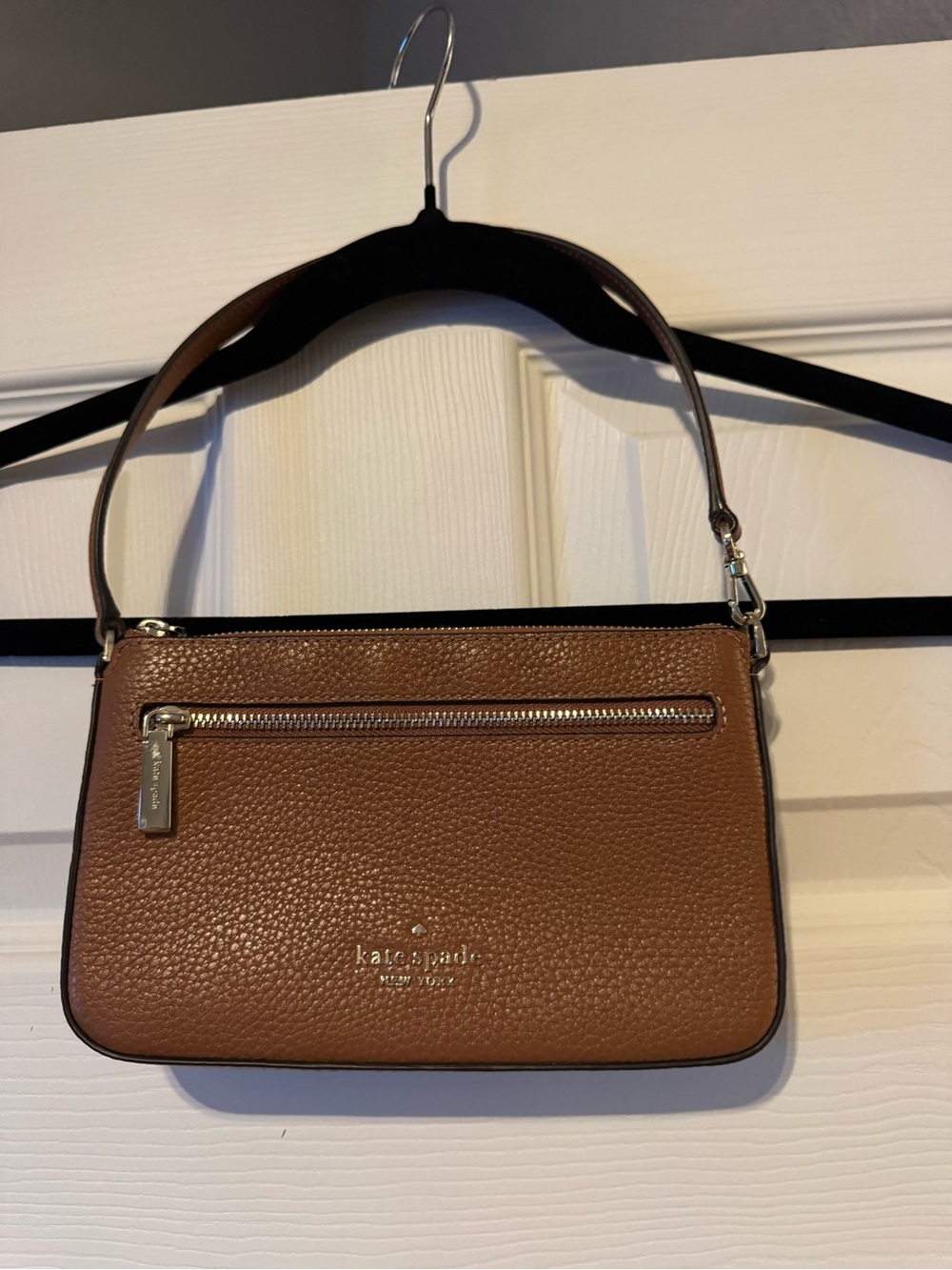 kate spade Brown Pebbled Leather Top-Handle Shoulder Bag